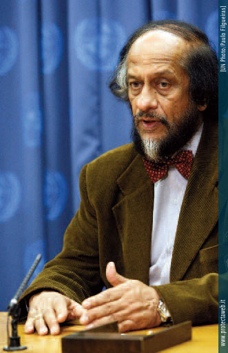 Un momento dell’intervento di Pachauri alle Nazioni Unite come Presidente dell’IPCC