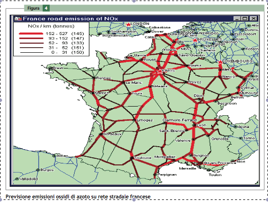 Rete Stradale Francese previsione emissioni ossidi di azoto