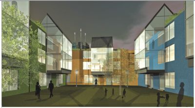 Terlizzi (2010). Rigenerazione di un’area industriale dismessa a margine del centro storico, trasfor-mata in una nuova centralità urbana dove si sperimentano modi di abitare innovativi, produzione e-nergetica e abbattimento di CO2 Pica 4 Terlizzi